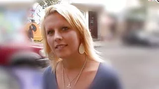 German student persuaded to have sex casting on the street