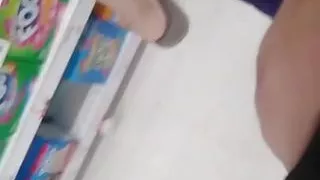Playing with my wet throbbing pussy in the grocery store