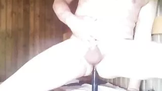 Enjoying the warm sauna.