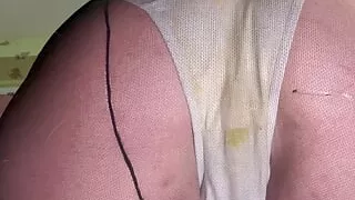 teasing and face sitting with dirty panty and naked