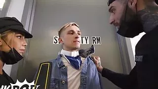 Steamy Bisexual Threesome At The Airport With Shana Lane, Theo Brady And Tony D'Angelo - TWINKPOP