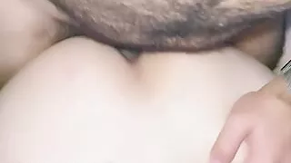 Straight neighbor fucks his young gay friend without a condom and cums inside his cute tight white ass anal creampie creamy ass