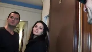 Busty Amateur Teen Gets Banged in Threesome in Paris