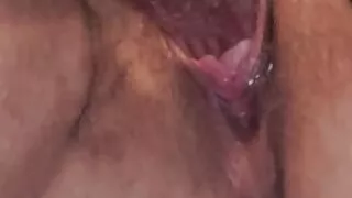 Stacie Uses Clear Dildo Upclose