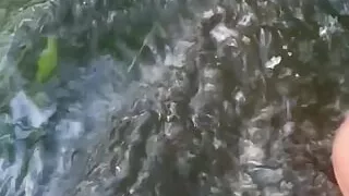 Wetlook adventure part 2_2. Crossing river in shorts and tshirt and going thru big grass field...