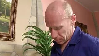 German granny eats cum after hard fuck