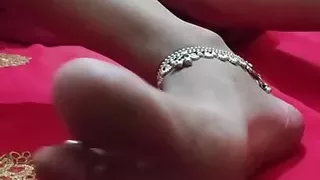 Indian desi couple romance on bed room