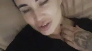 Big breasted MILF fucks her fat pussy with 10 inch dildo