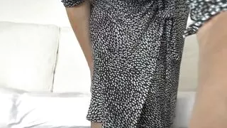 Your Hot Birthday - Visiting Stepmother, Intensive Nylon Foot Sniffing and JOI