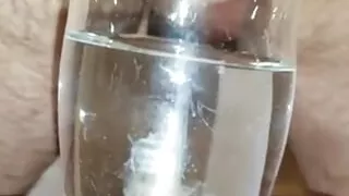 Extreme Closeup Huge Thick Load of Cum Edged Out Into Cup of whather