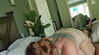 I love waking up my neighbor to use his big cock. He always cums so much in my fertile pussy