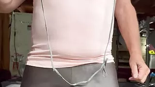 Sissy with new toy, vibrating butt plug and dildo