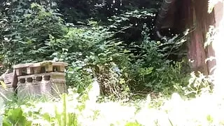 In a planter's outfit to cut brambles for a day