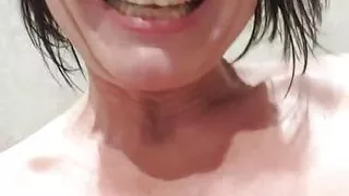 Squirt ekstase in Camping Dusche