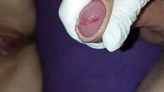 "Married Couple Explore Intimacy: Husband Inserts Hand in Wife's Vagina, Both Masturbate"