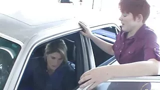 8teenhub - Kara Price and Lily Cade Fuck Each Other at the Mechanic's Garage.