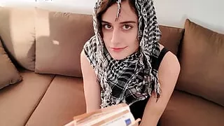 Hijab Teen had to Give Pussy Instead of Rent!