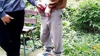 Please, mother-in-law, bend over doggy style, I want to cum on your jeans