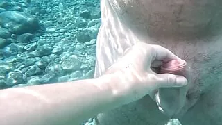 Underwater Jerking and Cumshot