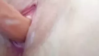 Dildo In Very Tight Creamy Pussy