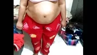 bbw indian housewife on group call stripping for her lovers shaking her big indian fat ass