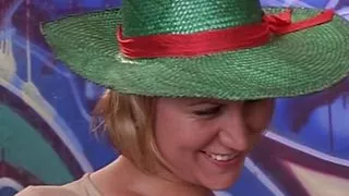 Good looking German blonde adores warm cum on her big melons