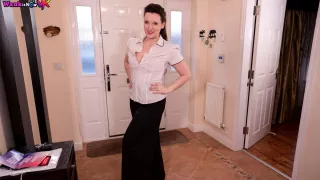 Wanking In Secret - British Cheating Wife Solo Striptease