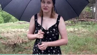 First anal sex of a blonde girl from the village