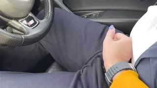 Touching Driver Dick While Driving