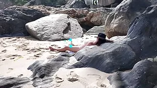 A Stranger Seduced a MILF on a Nudist Deach