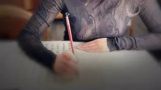 Hollow bare chest writing brush characters, Asian Chinese characters, Chinese sexy woman