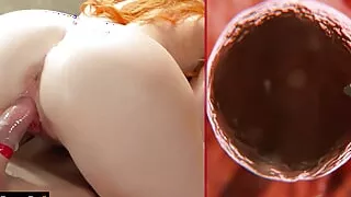 FAKEhub Redhead MILF makes him cum so hard the condom explodes impregnating her with a creampie