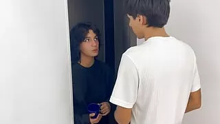 New neighbor of my unit is very horny and comes to me asking me to fuck her hard and cum inside.