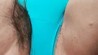 mature milf masturbating with fingers until her panties are wet and dirty