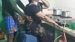 Step mother was cooking in the kitchen and I had sex with her