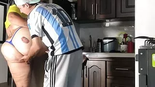 Colombian fucking with big dick Argentinian in the final of the Copa America