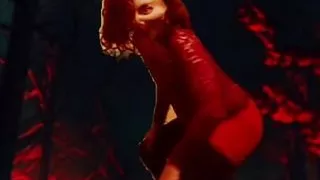 Hot horny demon bitch warms up with a sexy dance