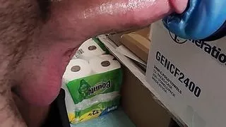 Fucking fleshlight after a pump and clamping PE session