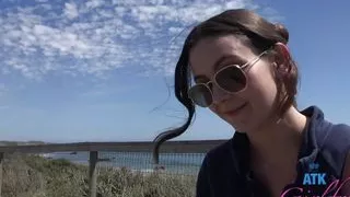 Exploring the beach on this date with Serena Hill, blowjob, and fucking her deep in public.