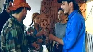 Mature German whore facialized in the barn