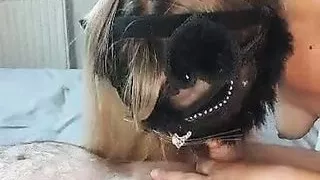 Deepthroat blowjob before bed