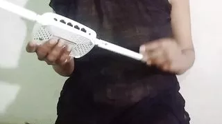 Black Hijab Desi Wife Wireless Device Fucking