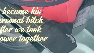 I lose a bet from my step-brother and took his prize after we took a shower together then I became his personal bitch