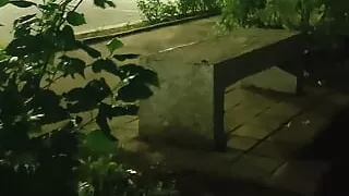 Walking naked on the road