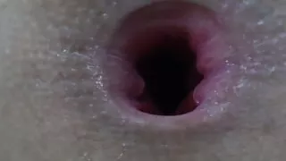 Gaping my ass with  Extreme close up
