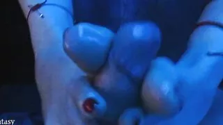 Fantastic Amateur Footjob and Toejob, Cum Between Toes!
