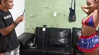 I hire a model for some photos and we end up fucking hard