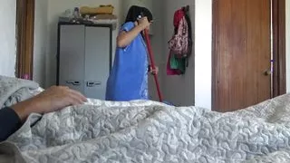 Real Amateur Cleaning Maid Gives Her First Rimjob And Swallows His Cum