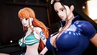 One Piece Hentai, Nami, Robin Y Lufy