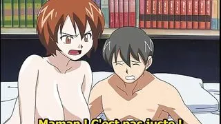Topless hentai girl fucks and sucks hantai cock